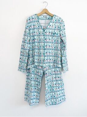 Women’s SUMMERSALT Holiday Print Cotton 2-Piece Set-Top (XL)-Bottom (L)